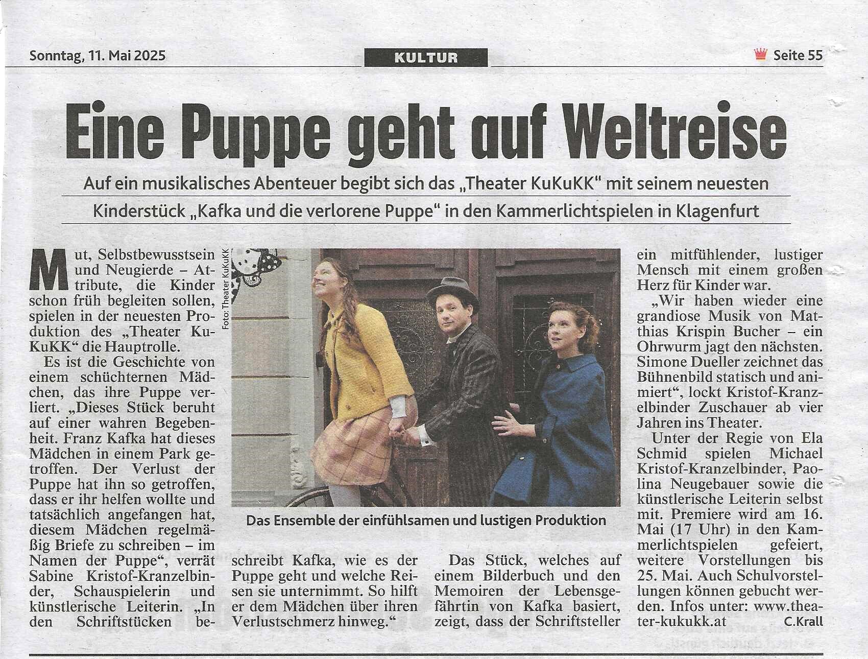 Kronen Zeitung Kafka 11.5.2025